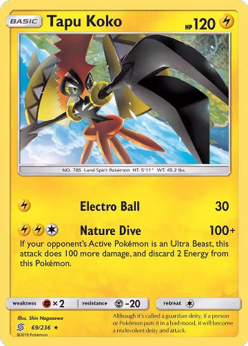 Tapu Koko (69/236), SM - Unified Minds — Pokémon card price