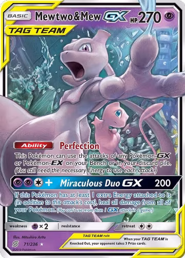 Mewtwo & Mew GX (71/236), SM - Unified Minds — Pokémon card price