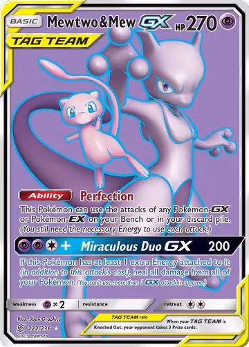 Mewtwo & Mew GX (Full Art) (222/236), SM - Unified Minds — Pokémon card price