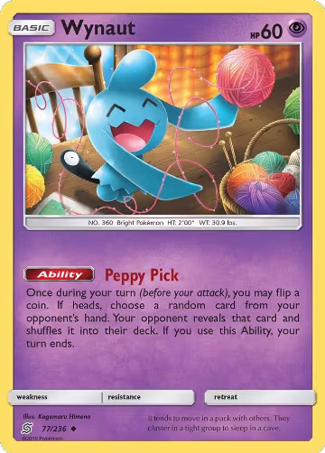 Wynaut (77/236), SM - Unified Minds — Pokémon card price