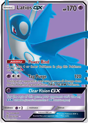 Latios GX (Full Art) (223/236), SM - Unified Minds — Pokémon card price