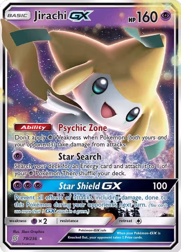 Jirachi GX (79/236), SM - Unified Minds — Pokémon card price