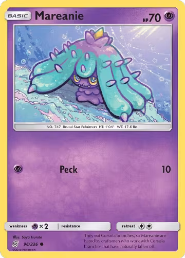 Mareanie (96/236), SM - Unified Minds — Pokémon card price