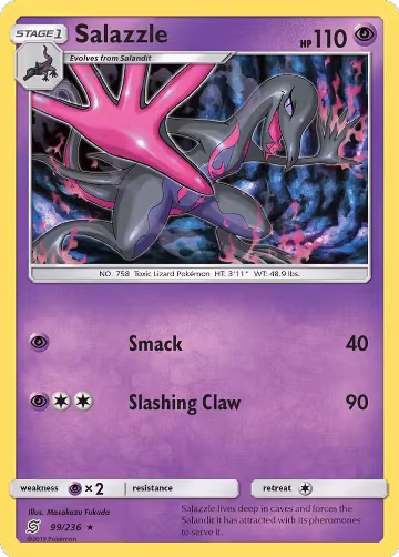 Salazzle (99) (99/236), SM - Unified Minds — Pokémon card price