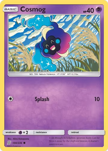 Cosmog (100/236), SM - Unified Minds — Pokémon card price