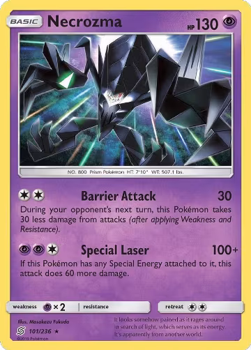 Necrozma (101/236), SM - Unified Minds — Pokémon card price