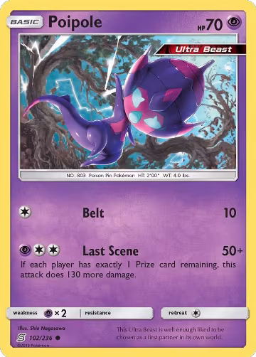 Poipole (102/236), SM - Unified Minds — Pokémon card price
