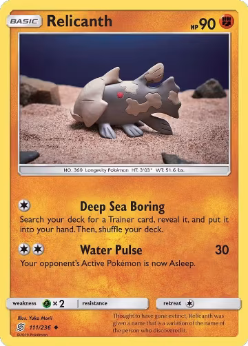 Relicanth (111/236), SM - Unified Minds — Pokémon card price