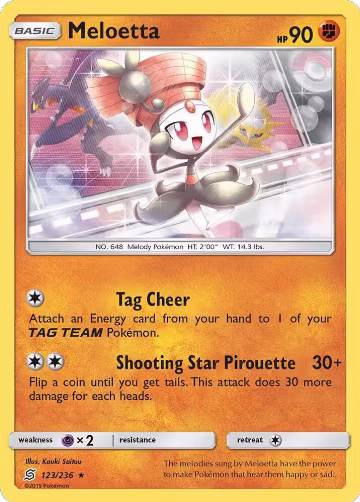 Meloetta (123/236), SM - Unified Minds — Pokémon card price