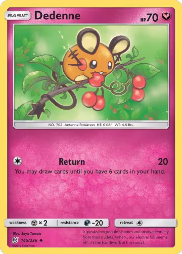 Dedenne (145/236), SM - Unified Minds — Pokémon card price