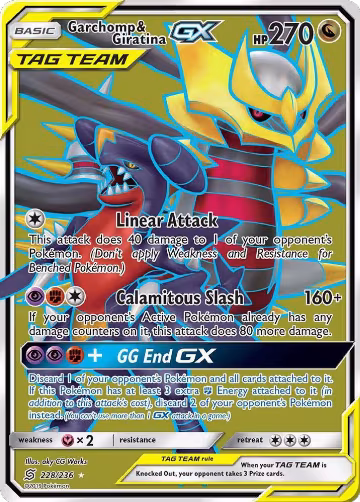 Garchomp & Giratina GX (Full Art) (228/236), SM - Unified Minds — Pokémon card price