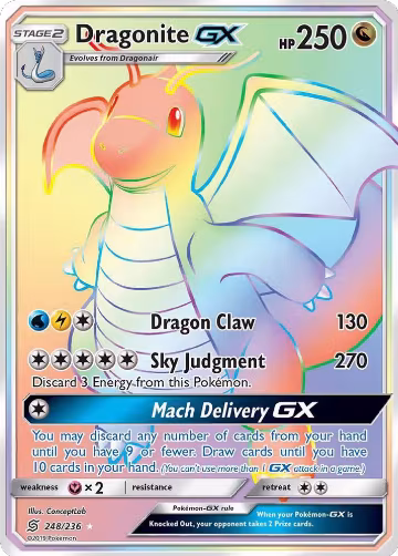 Dragonite GX (Secret) (248/236), SM - Unified Minds — Pokémon card price
