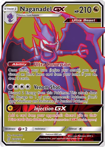Naganadel GX (Full Art) (230/236), SM - Unified Minds — Pokémon card price