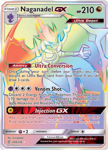 Naganadel GX (Secret) (249/236), SM - Unified Minds — Pokémon card price