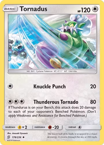 Tornadus (178/236), SM - Unified Minds — Pokémon card price