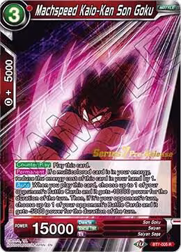 Machspeed Kaio-Ken Son Goku (BT7-005_PR), Assault of the Saiyans Pre-Release Cards — DB Super card price