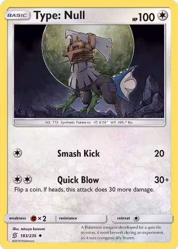 Type: Null (183/236), SM - Unified Minds — Pokémon card price