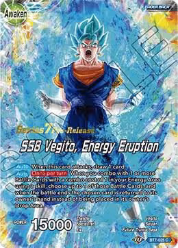 Son Goku & Vegeta // SSB Vegito, Energy Eruption (BT7-025_PR), Assault of the Saiyans Pre-Release Cards — DB Super card price