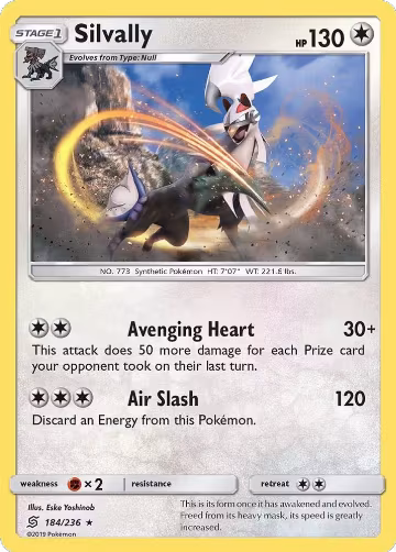 Silvally (184/236), SM - Unified Minds — Pokémon card price