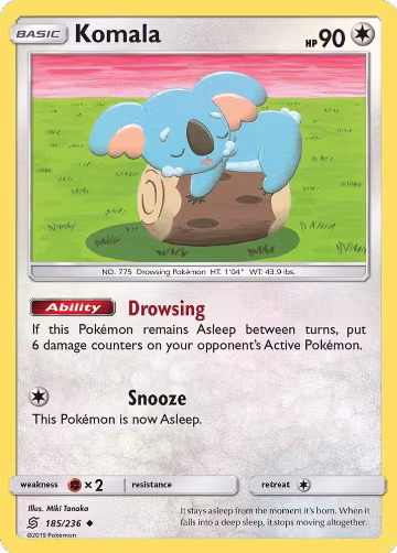 Komala (185/236), SM - Unified Minds — Pokémon card price