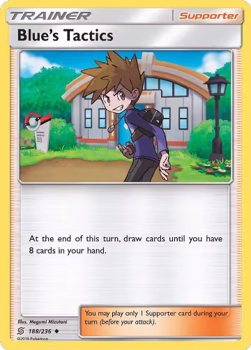 Blue's Tactics (188/236), SM - Unified Minds — Pokémon card price