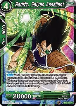 Raditz, Saiyan Assailant (BT7-052_PR), Assault of the Saiyans Pre-Release Cards — DB Super card price