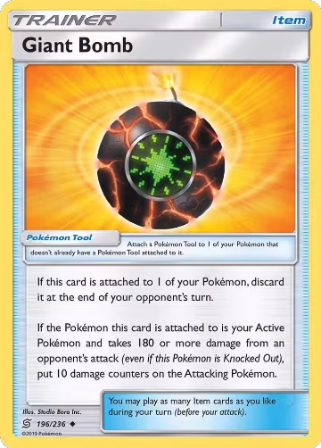 Giant Bomb (196/236), SM - Unified Minds — Pokémon card price