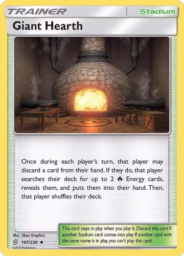 Giant Hearth (197/236), SM - Unified Minds — Pokémon card price