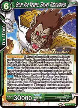 Great Ape Vegeta, Energy Manipulation (BT7-057_PR), Assault of the Saiyans Pre-Release Cards — DB Super card price