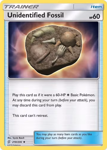 Unidentified Fossil (210/236), SM - Unified Minds — Pokémon card price