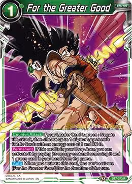 For the Greater Good (BT7-073_PR), Assault of the Saiyans Pre-Release Cards — DB Super card price
