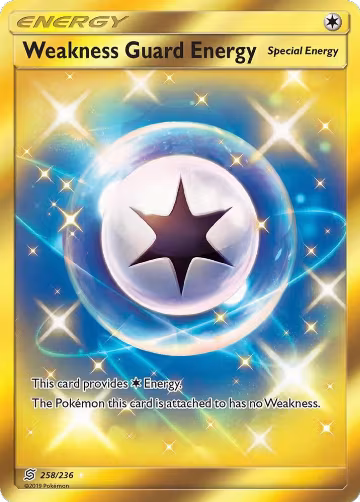 Weakness Guard Energy (Secret) (258/236), SM - Unified Minds — Pokémon card price