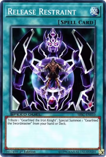 Release Restraint (SBSC-EN010), Speed Duel: Scars of Battle — Yu-Gi-Oh! card price
