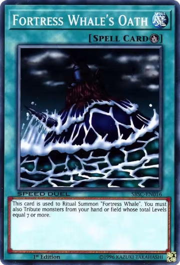 Fortress Whale's Oath (SBSC-EN016), Speed Duel: Scars of Battle — Yu-Gi-Oh! card price