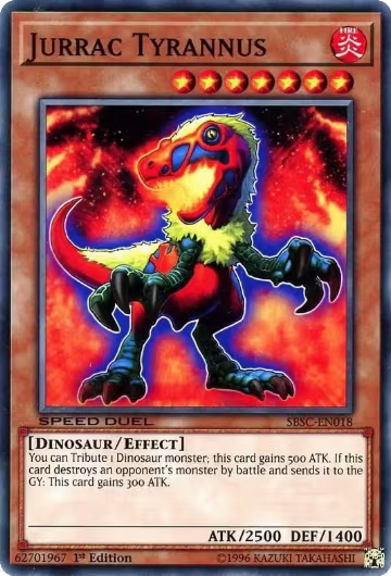 Jurrac Tyrannus (SBSC-EN018), Speed Duel: Scars of Battle — Yu-Gi-Oh! card price