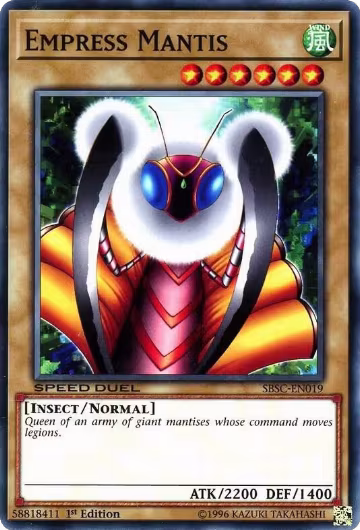 Empress Mantis (SBSC-EN019), Speed Duel: Scars of Battle — Yu-Gi-Oh! card price