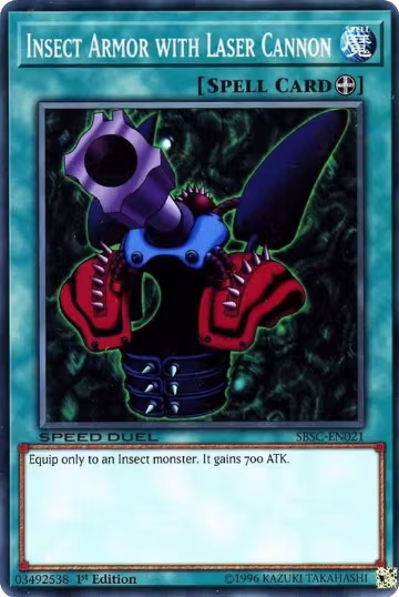 Insect Armor with Laser Cannon (SBSC-EN021), Speed Duel: Scars of Battle — Yu-Gi-Oh! card price