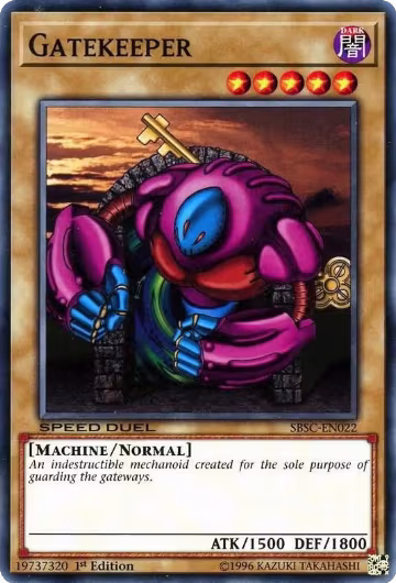Gatekeeper (SBSC-EN022), Speed Duel: Scars of Battle — Yu-Gi-Oh! card price
