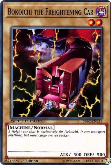 Bokoichi the Freightening Car (SBSC-EN031), Speed Duel: Scars of Battle — Yu-Gi-Oh! card price