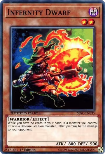 Infernity Dwarf (SBSC-EN035), Speed Duel: Scars of Battle — Yu-Gi-Oh! card price