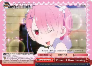 Proud of Own Cooking (RRR) (RZ/S55-E052R RRR), ZERO Vol.2 — Weiß Schwarz card price