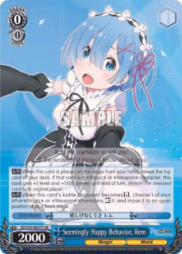 Seemingly Happy Behavior, Rem (SR) (RZ/S55-E057S SR), ZERO Vol.2 — Weiß Schwarz card price