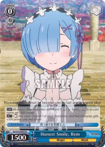 Honest Smile, Rem (RZ/S55-E063 R), ZERO Vol.2 — Weiß Schwarz card price