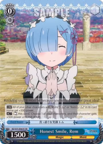 Honest Smile, Rem (SR) (RZ/S55-E063S SR), ZERO Vol.2 — Weiß Schwarz card price