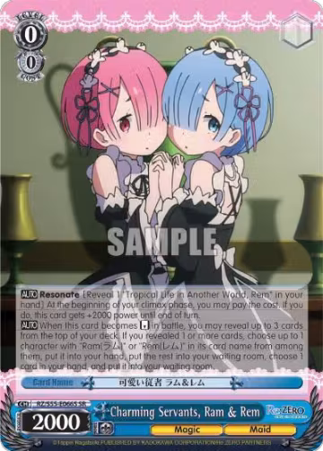 Charming Servants, Ram & Rem (SR) (RZ/S55-E066S SR), ZERO Vol.2 — Weiß Schwarz card price