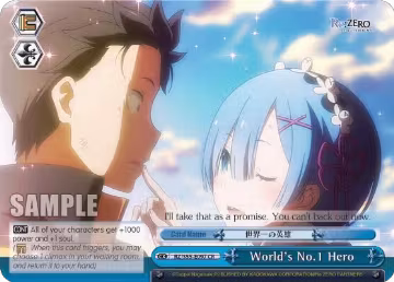 World's No.1 Hero (RZ/S55-E097 CR), ZERO Vol.2 — Weiß Schwarz card price