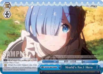 World's No.1 Hero (RRR) (RZ/S55-E097R RRR), ZERO Vol.2 — Weiß Schwarz card price