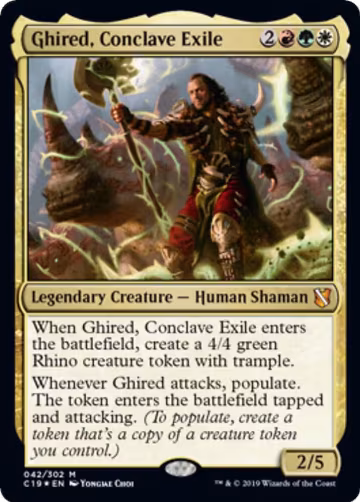 Ghired, Conclave Exile (Commander 2019) (42), Oversize Cards — Magic card price