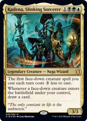 Kadena, Slinking Sorcerer (Commander 2019) (45), Oversize Cards — Magic card price