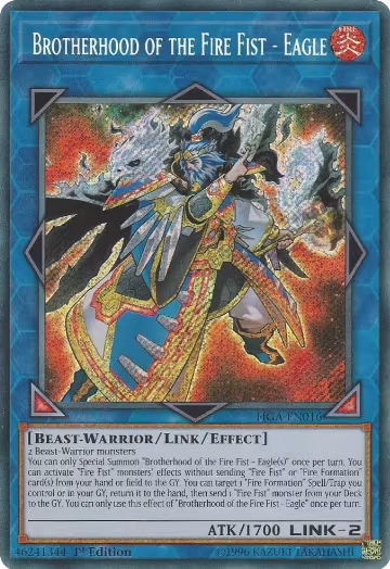 Brotherhood of the Fire Fist - Eagle (FIGA-EN016), Fists of the Gadgets — Yu-Gi-Oh! card price